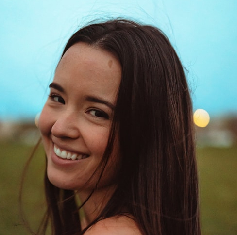 Portrait of a satisfied bakery customer in a soft blurred background